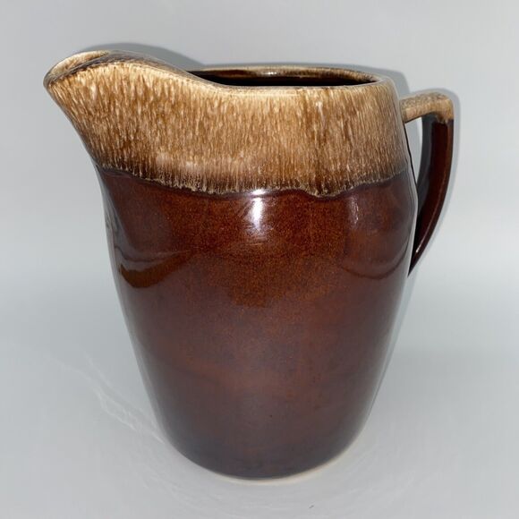 Kathy Kale BROWN DRIP Glaze  #7011 Ice Lip  Pitcher, Exc Cond. 8" Tall, Vintage - Picture 6 of 10